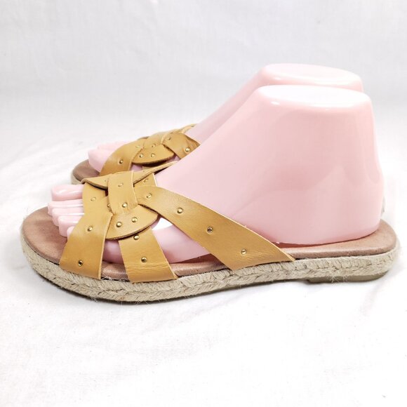 Picon Slide Sandals Women's Size 7.5 Gold Leather - Picture 5 of 8